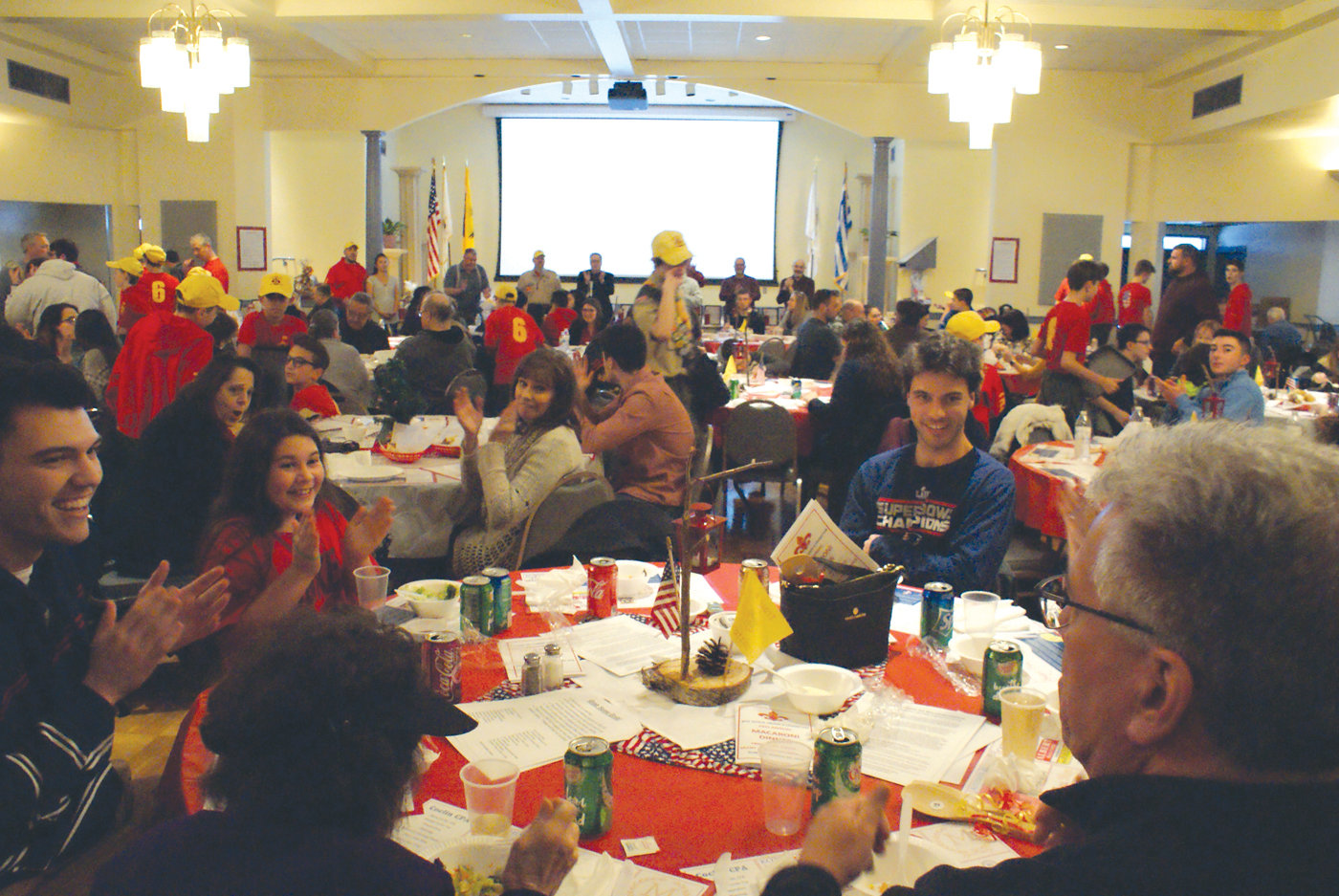 PACKED HOUSE: It was a full house during Troop 6 Cranston’s 28th annual Macaroni Dinner on Sunday. Scouts not only planned the event, but they also served food for approximately 300 visitors. 